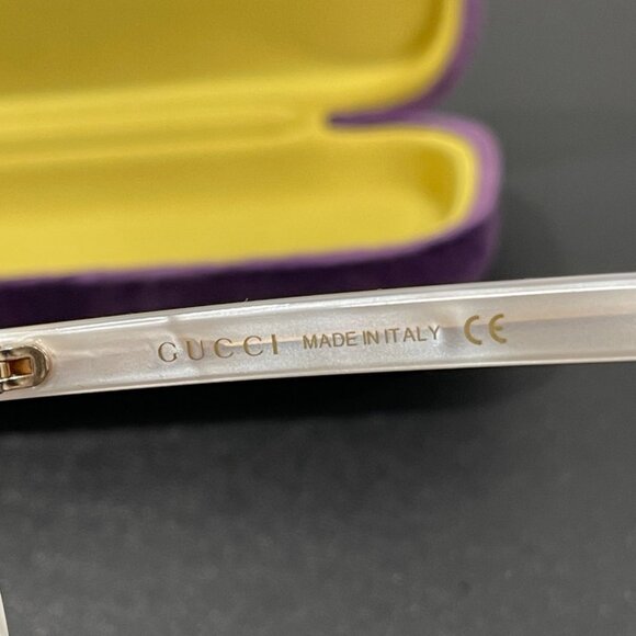 Gucci White Marble Effect Acetate Gradient Sunglasses (166848) - Picture 3 of 4